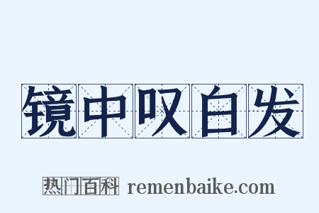 镜中叹白发是什么意思的图片